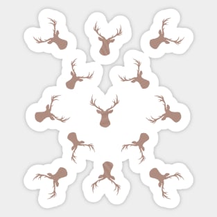 Deer pattern - brown. Sticker